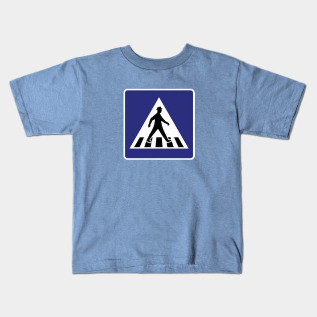 German Pedestrian Crosswalk Man with Hat Berlin Sign Kids T-Shirt by HipsterSketch